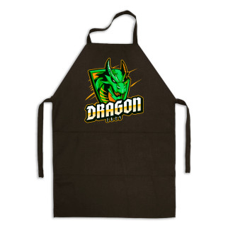 Фартух чорний кухонний з новорічним принтом "Dragon 2024. Дракон 2024" - Інтернет-магазин спільних покупок ToGether