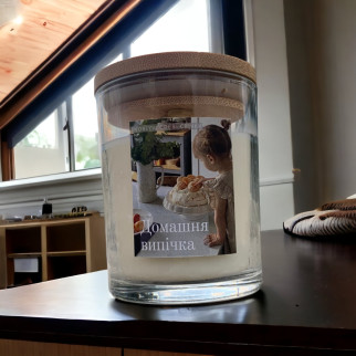 Натуральна парфюмована свічка ручної роботи з соєвого воску в скляному стакані з ароматом Домашня випічка - Інтернет-магазин спільних покупок ToGether