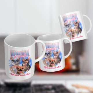 Сімейні білі чашки (кружки) з принтом "Wonderful Family Dogs " - Інтернет-магазин спільних покупок ToGether