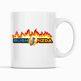 Біла чашка (кухоль) з патріотичним принтом "Rusni Pizda" Push IT - Інтернет-магазин спільних покупок ToGether