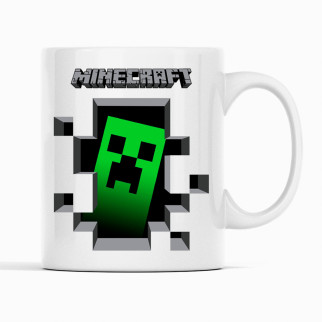 Білий чашка (кухоль) з оригінальним принтом онлайн ігри Minecraft Крипер Creeper  Minecraft  Майнкрафт" - Інтернет-магазин спільних покупок ToGether