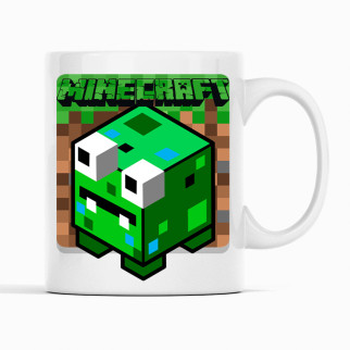 Білий чашка (кухоль) з оригінальним принтом онлайн ігри Minecraft "Персонаж  Minecraft  Майнкрафт" - Інтернет-магазин спільних покупок ToGether
