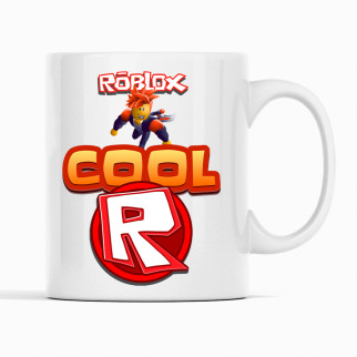 Білий чашка (кухоль) з оригінальним принтом онлайн ігри Roblox "Cool R. Roblox. Роблокс" - Інтернет-магазин спільних покупок ToGether