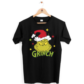 Футболка чорна з новорічним принтом "Grinch. Грінч - викрадач Різдва" Push IT. Новорічна футболка - Інтернет-магазин спільних покупок ToGether