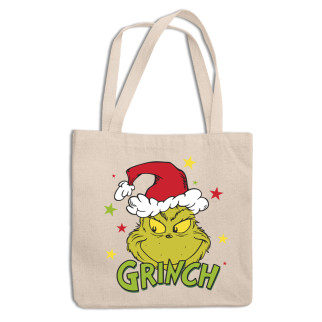 Еко-сумка шоппер з новорічним принтом "Грінч - викрадач Різдва. The Grinch Stole Christmas" - Інтернет-магазин спільних покупок ToGether