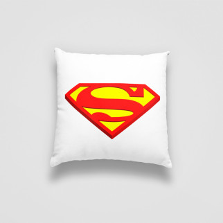 Подушка декоративна з дитячим оригінальним принтом "Логотип Superman. Логотип Супермена" Push IT - Інтернет-магазин спільних покупок ToGether