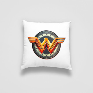 Подушка декоративна з дитячим оригінальним принтом "Логотип Wonder Woman. Логотип Чудо-жінки" Push IT - Інтернет-магазин спільних покупок ToGether