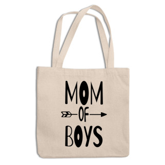 Еко-сумка, шоппер, з принтом у подарунок мамі "Mom Of Boys. Мама хлопчиків" Push IT - Інтернет-магазин спільних покупок ToGether