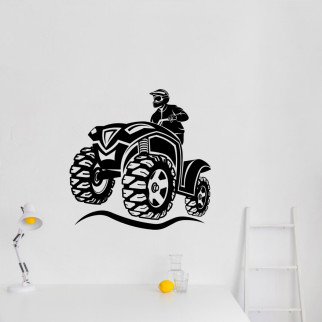 Вінілова інтер'єрна наклейка кольорова декор на стіну, шпалери та інші поверхні "Квадроцикл. Транспорт" з оракалу - Інтернет-магазин спільних покупок ToGether