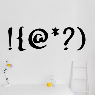 Вінілова інтер'єрна наклейка декор на стіну, шпалери та інші поверхні "Підлітковий Шрифт" (колір на вибір) з оракалу - Інтернет-магазин спільних покупок ToGether