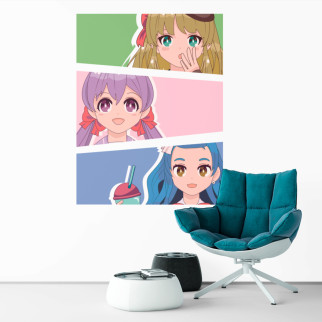 Вінілова інтер'єрна наклейка кольорова декор на стіну (шпалери та фарбу) "Аниме" самоклеюча з оракалу - Інтернет-магазин спільних покупок ToGether