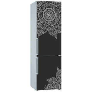 Вінілова кольорова декоративна наклейка самоклейна на двері холодильника "Візерунок Мехенді. Орнамент" з оракалу - Інтернет-магазин спільних покупок ToGether