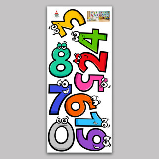 Вінілова інтер'єрна наклейка кольорова декор на стіну, шпалери в дитячу з Оракалу "Цифри кольорові" з оракалу - Інтернет-магазин спільних покупок ToGether