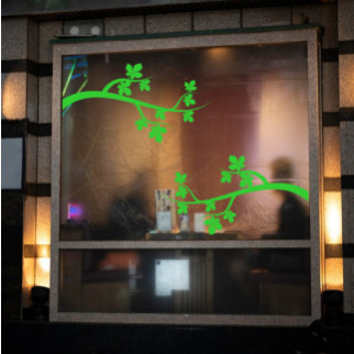 Наклейка вінілова інтер'єрна декор на вікно (вітрину, скло, дзеркало) "Гілки Каштана" з оракалу - Інтернет-магазин спільних покупок ToGether