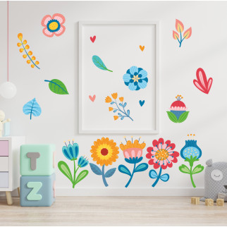 Вінілова інтер'єрна наклейка кольорова декор на стіну, шпалери та інші поверхні "Квіти" з оракалу - Інтернет-магазин спільних покупок ToGether