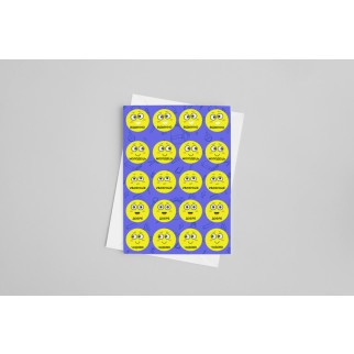 СтікерПак з набором паперових наклейок-стікерів шкільних "Смайли-оцінки. Наклейки для школярів" Блок наклейок - Інтернет-магазин спільних покупок ToGether