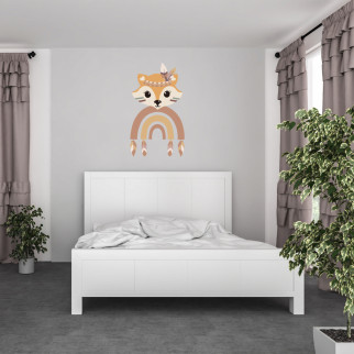 Вінілова інтер'єрна наклейка кольорова декор на стіну "Тварини. Boho Kids style. Стиль Бохо Діти" з Оракалу - Інтернет-магазин спільних покупок ToGether