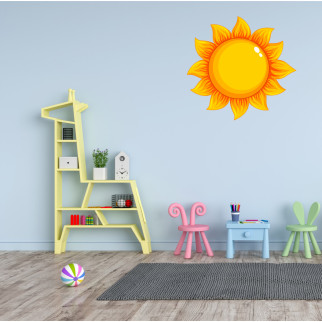Вінілова інтер'єрна наклейка декор на стіну (шпалери) в дитячу кімнату "Сонце Sun" самоклеюча з Оракалу - Інтернет-магазин спільних покупок ToGether