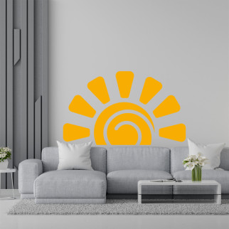 Вінілова інтер'єрна наклейка декор на стіну (шпалери) в дитячу кімнату "Сонце з променями Sun" з Оракала - Інтернет-магазин спільних покупок ToGether