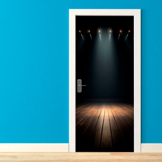 Вінілова самоклеюча кольорова декоративна наклейка на двері "вихід на сцену" з оракалу - Інтернет-магазин спільних покупок ToGether