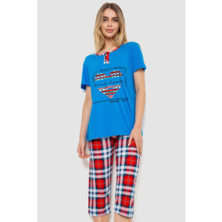 Жіноча піжама з принтом, колір електрик, 219R114 - Інтернет-магазин спільних покупок ToGether