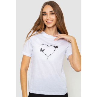 Жіноча футболка з принтом, колір білий, 241R125 - Інтернет-магазин спільних покупок ToGether