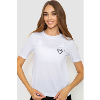 Жіноча футболка з принтом, колір білий, 241R122 - Інтернет-магазин спільних покупок ToGether