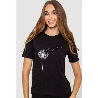 Жіноча футболка з принтом, колір чорний, 241R124 - Інтернет-магазин спільних покупок ToGether