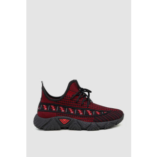 Кросівки чоловічі текстиль, колір червоно-чорний, 243RU310-2 - Інтернет-магазин спільних покупок ToGether