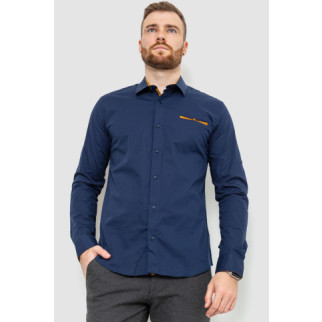 Сорочка чоловіча класична, колір синьо-коричневий, 214R7050 - Інтернет-магазин спільних покупок ToGether
