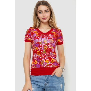 Жіноча футболка яскрава з принтом, колір червоний, 244R386 - Інтернет-магазин спільних покупок ToGether