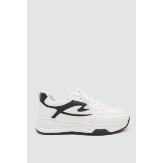 Кросівки жіночі екошкіра, колір біло-чорний, 243R186-138 - Інтернет-магазин спільних покупок ToGether