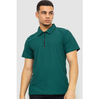 Поло чоловіче в рубчик, колір темно-зелений, 182R060 - Інтернет-магазин спільних покупок ToGether