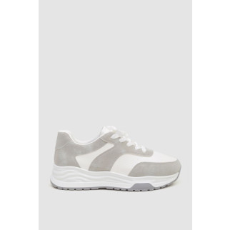 Кросівки жіночі екошкіра, колір біло-сірий, 243R186-150 - Інтернет-магазин спільних покупок ToGether