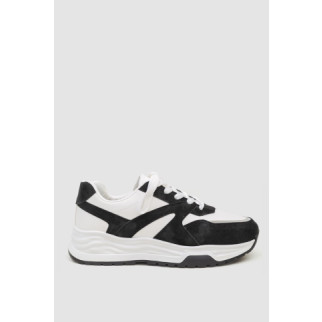 Кросівки жіночі екошкіра, колір біло-чорний, 243R186-157 - Інтернет-магазин спільних покупок ToGether