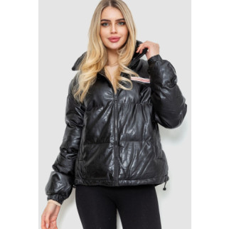 Куртка жіноча демісезонна екошкіра, колір чорний, 243R201 - Інтернет-магазин спільних покупок ToGether