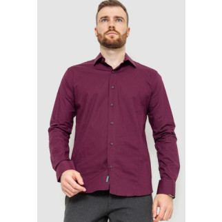 Сорочка чоловіча однотонна, колір сливовий, 214R7081 - Інтернет-магазин спільних покупок ToGether
