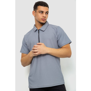 Поло чоловіче в рубчик, колір сірий, 182R060 - Інтернет-магазин спільних покупок ToGether