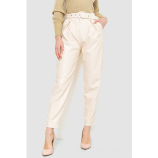 Штани жіночі з екошкіри, колір кремовий, 186R5965 - Інтернет-магазин спільних покупок ToGether