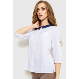 Блуза класична, колір біло-синій, 230R081 - Інтернет-магазин спільних покупок ToGether