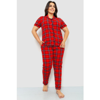 Жіноча піжама в клітину, колір червоний, 219RP-320 - Інтернет-магазин спільних покупок ToGether