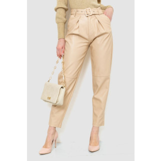 Штани жіночі з екошкіри, колір світло-бежевий, 186R5965 - Інтернет-магазин спільних покупок ToGether