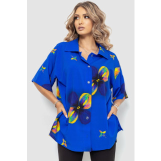 Сорочка жіноча батал, колір електрик, 102R5220 - Інтернет-магазин спільних покупок ToGether