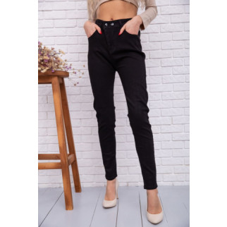 Жіночі стрейчеві джинси, американки, чорного кольору, 131R2023 - Інтернет-магазин спільних покупок ToGether