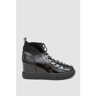 Туфлі-снікерси жіночі лакові, колір чорний, 131RA80-1 - Інтернет-магазин спільних покупок ToGether