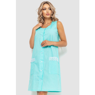 Жіночий халат в горох, колір бірюзовий, 102R346 - Інтернет-магазин спільних покупок ToGether