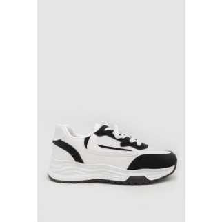 Кросівки жіночі екошкіра, колір біло-чорний, 243R186-112 - Інтернет-магазин спільних покупок ToGether