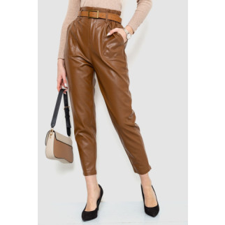 Штани жіночі з екошкіри, колір коричневий, 186R5202 - Інтернет-магазин спільних покупок ToGether