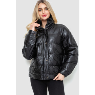Куртка жіноча демісезонна екошкіра, колір чорний, 243R205 - Інтернет-магазин спільних покупок ToGether