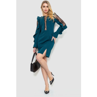 Ошатне плаття, колір темно-зелений, 214R402 - Інтернет-магазин спільних покупок ToGether